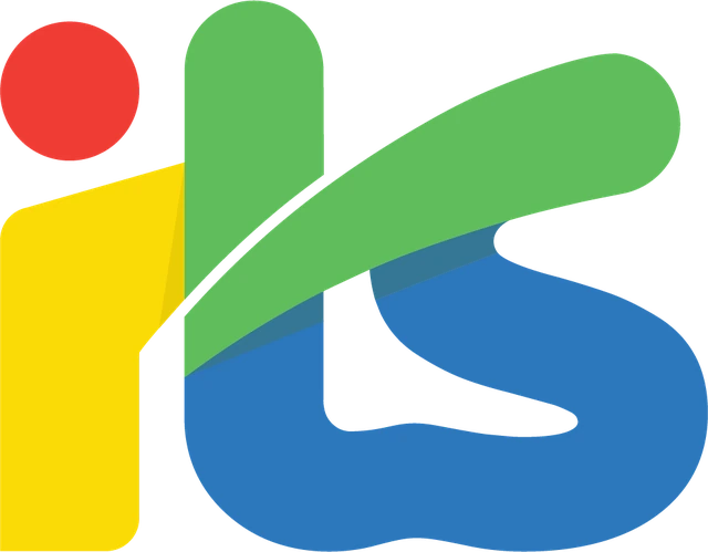 ITS mark – the letters i, t and s in red, yellow, green and blue