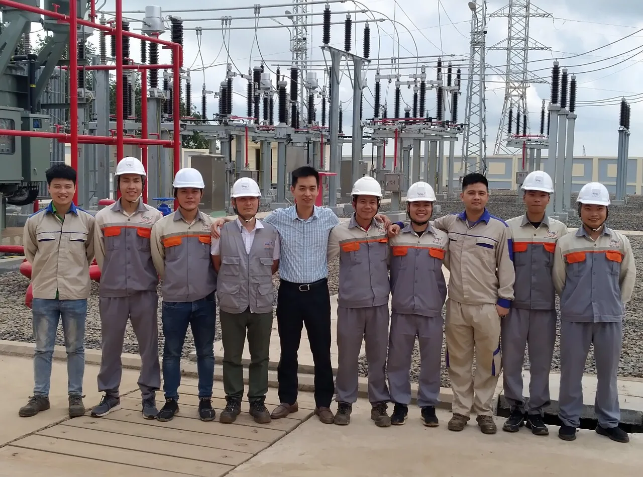 ITS engineers at a substation site
