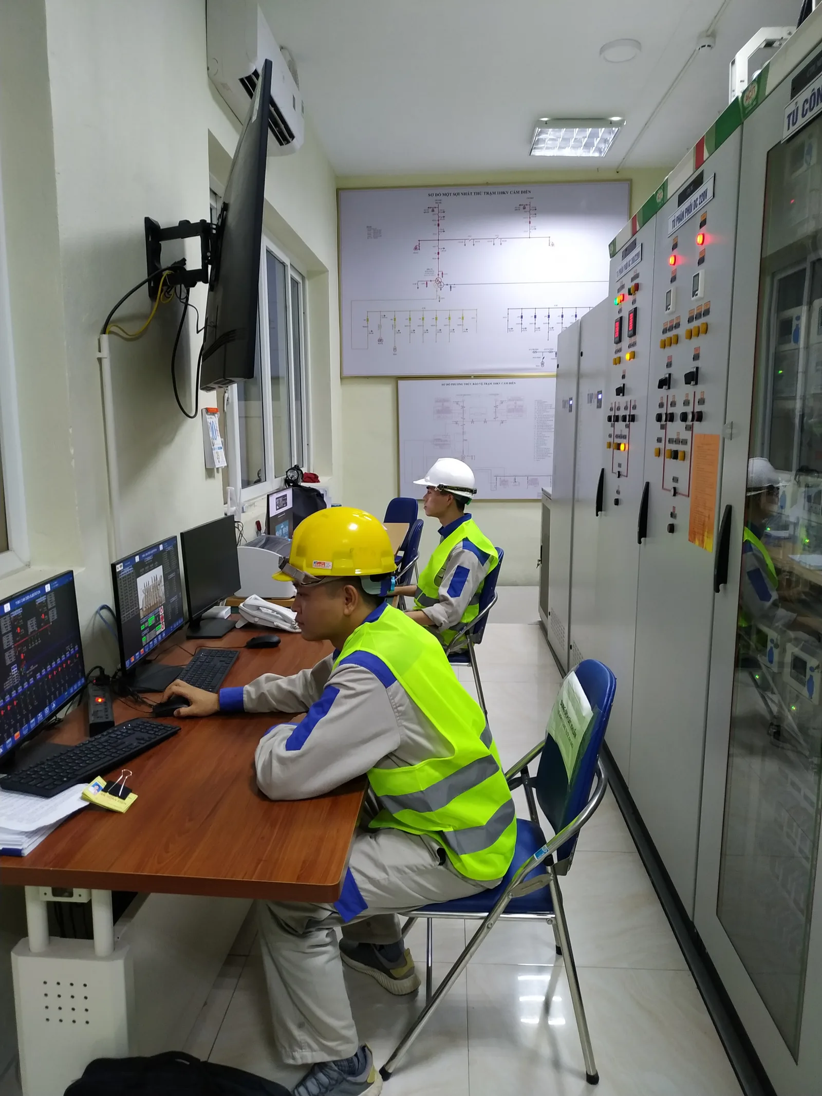 ITS engineer configuring a substation control system