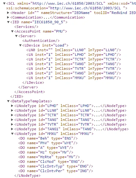 IEC 61850 – SCL structure
